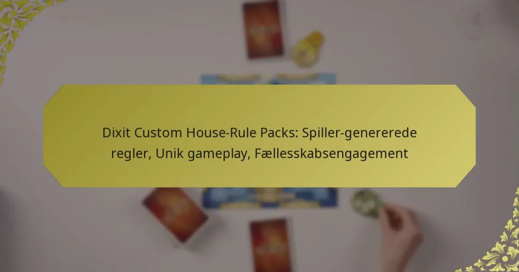 Dixit Custom House-Rule Packs: Spiller-genererede regler, Unik gameplay, Fællesskabsengagement