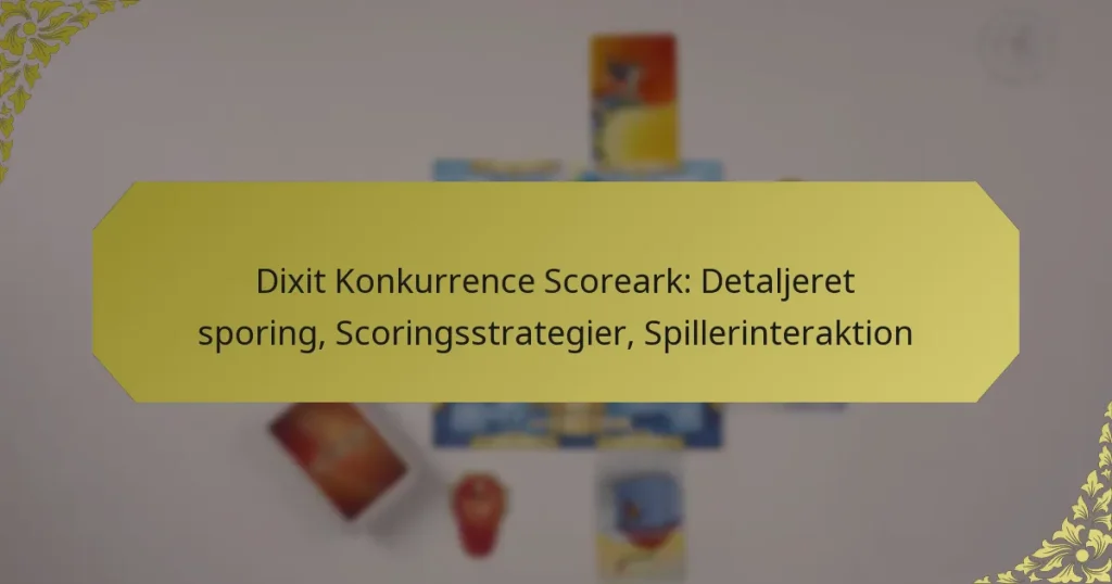 Dixit Konkurrence Scoreark: Detaljeret sporing, Scoringsstrategier, Spillerinteraktion